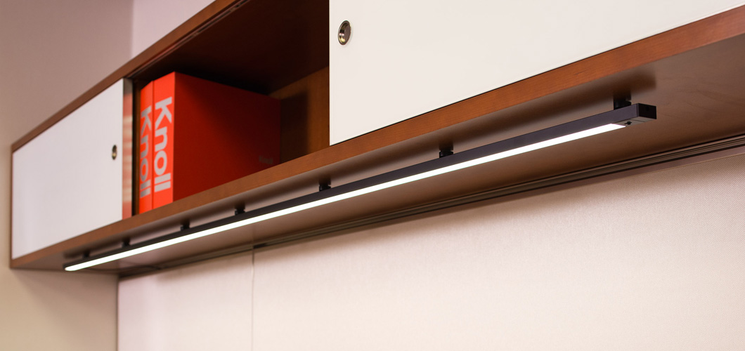 Highwire LED Undercabinet Light designed by Antenna Design for Knoll